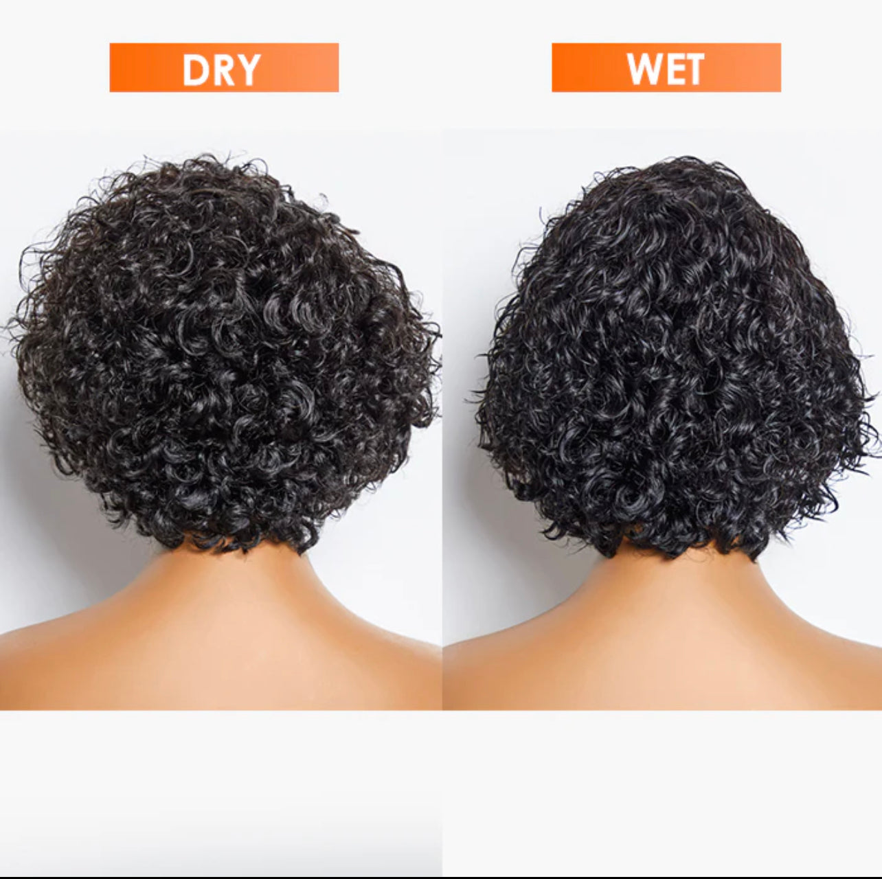 8 inch Short Curly Pixie Cut 13"x4" Frontal Lace Wig Pre-Bleached Knots Brazilian Human Virgin Hair 150% Density