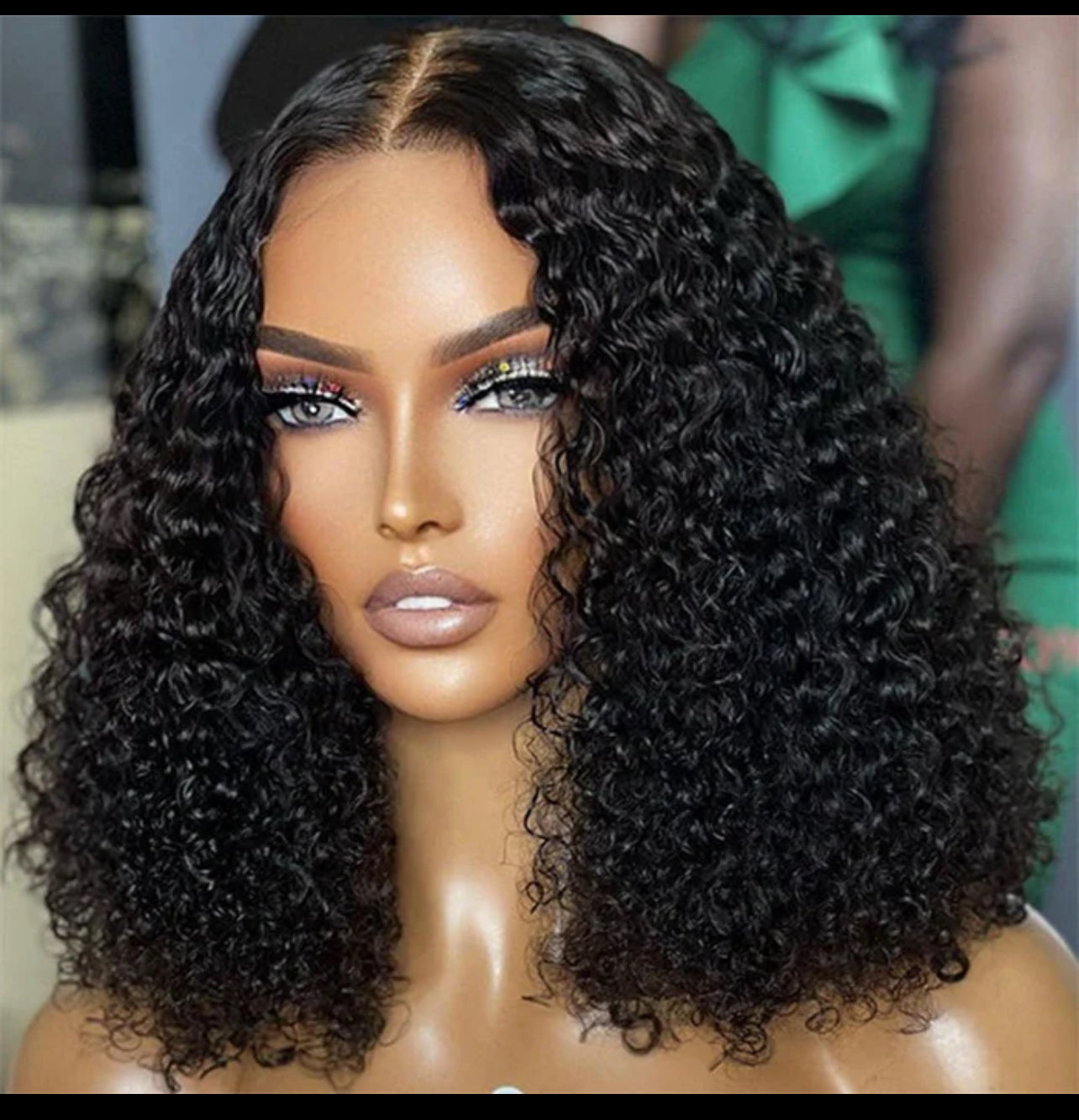 5x5 HD Real Swiss Lace Kinky Curly Glueless Closure Wig