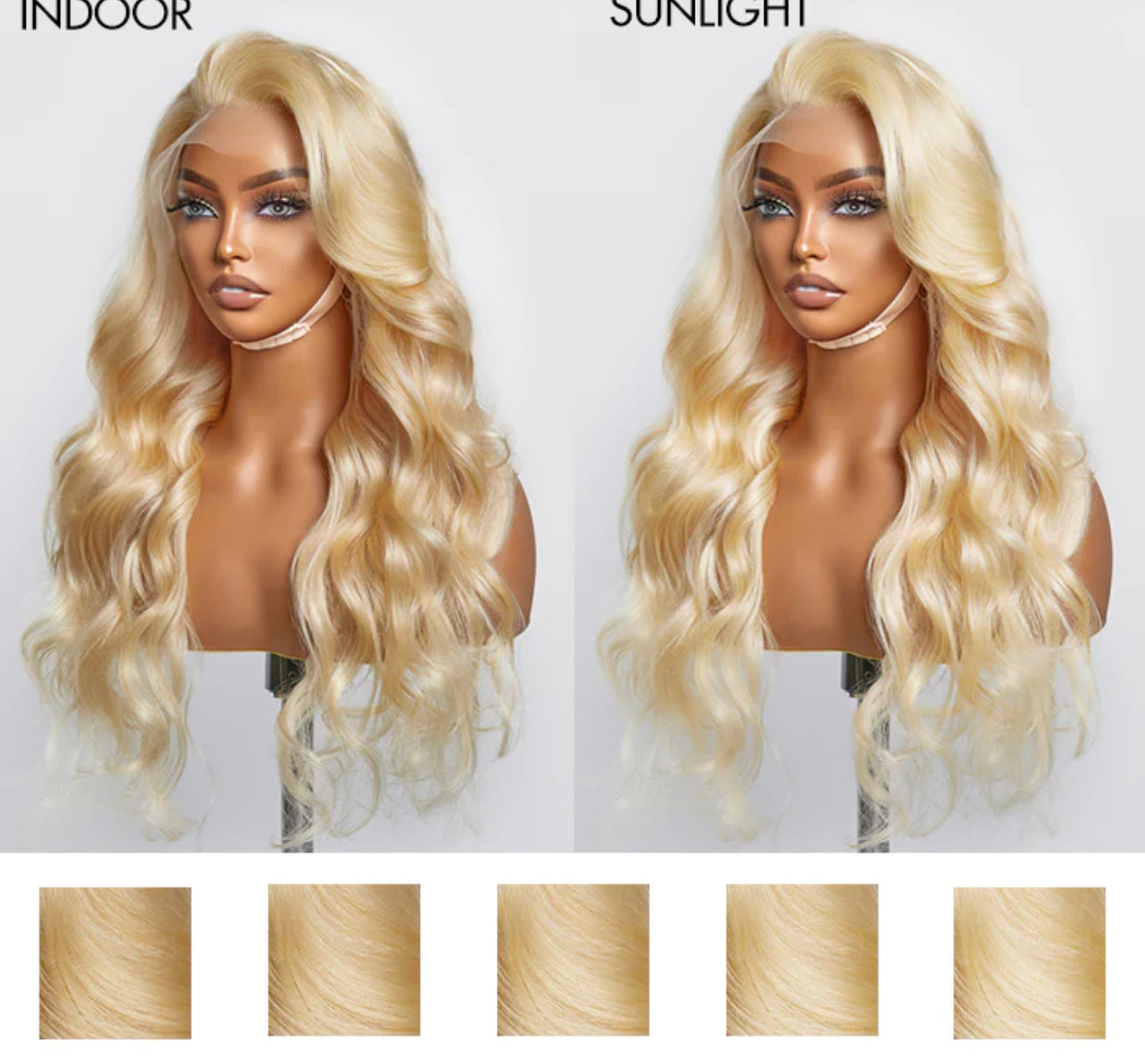 18 Inch Pre-Plucked 13"x4" #613 Body Wavy Lace Frontal Wigs 150% Density-100% Human Hair