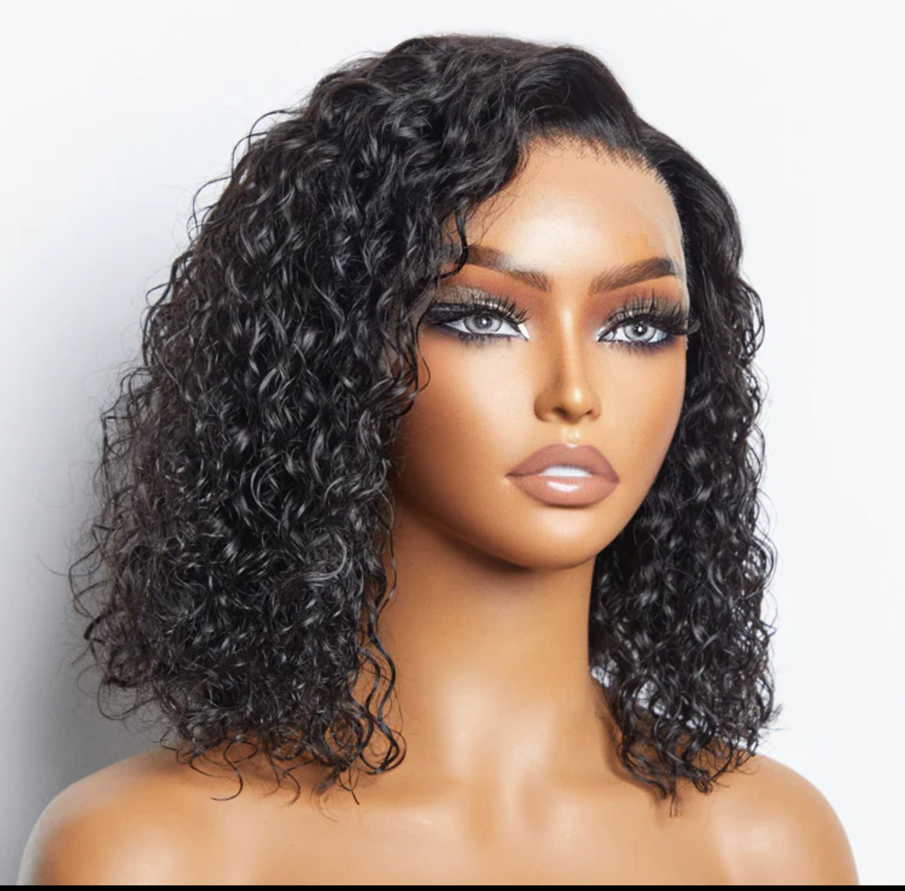Pre-Plucked 13x4 Lace Front Water Wave Bob Wig 150% Density