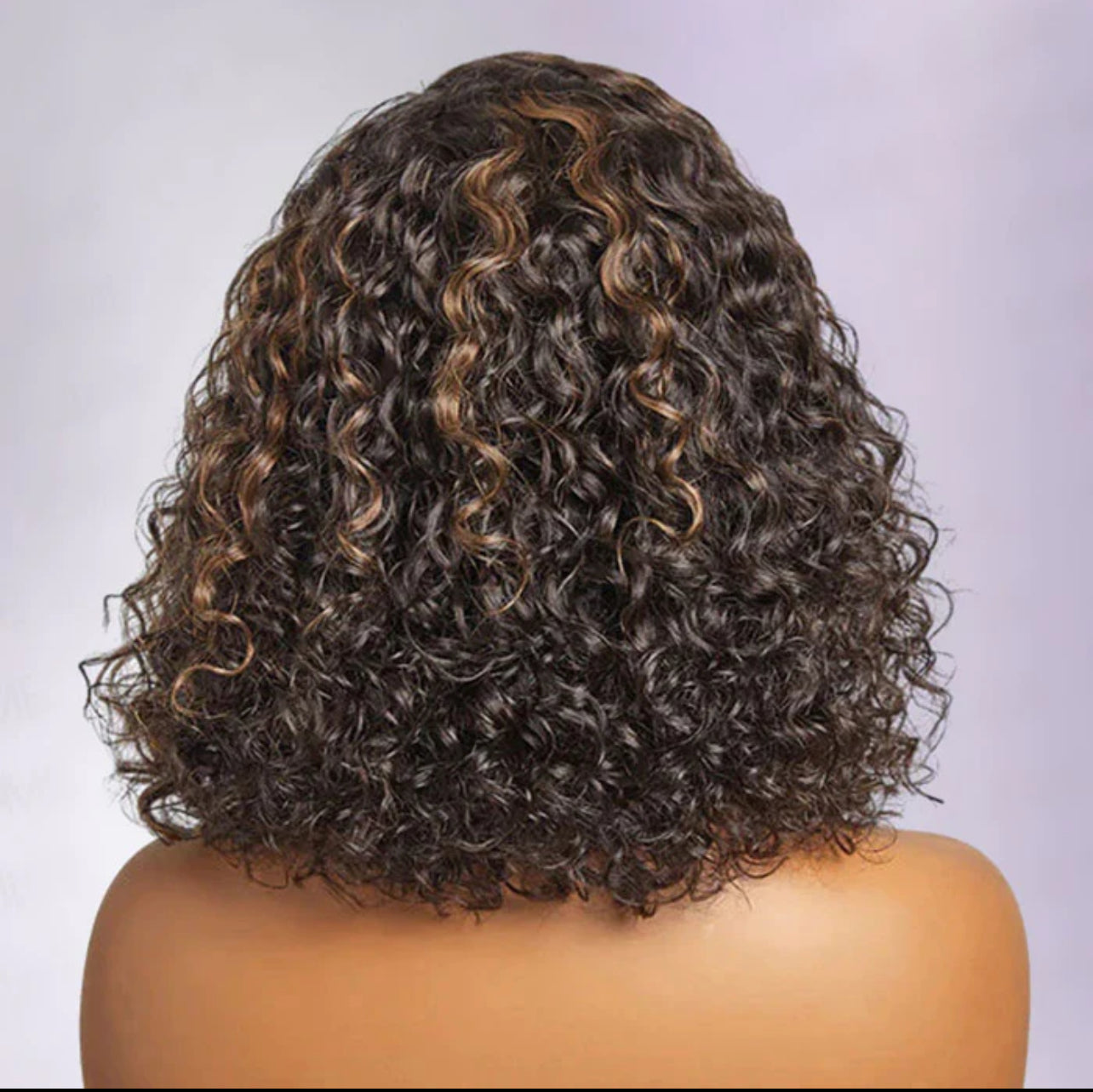 12 Inches Blonde Highlights Curly #1B/27 HD Lace Glueless C Part Short Wig