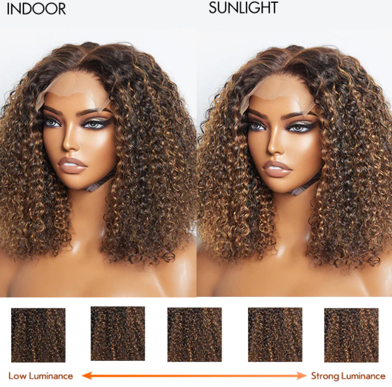 14 inch 5"x5" Closure Lace Wig Kinky Curly Glueless Brazilian Human Virgin Hair 150% Density